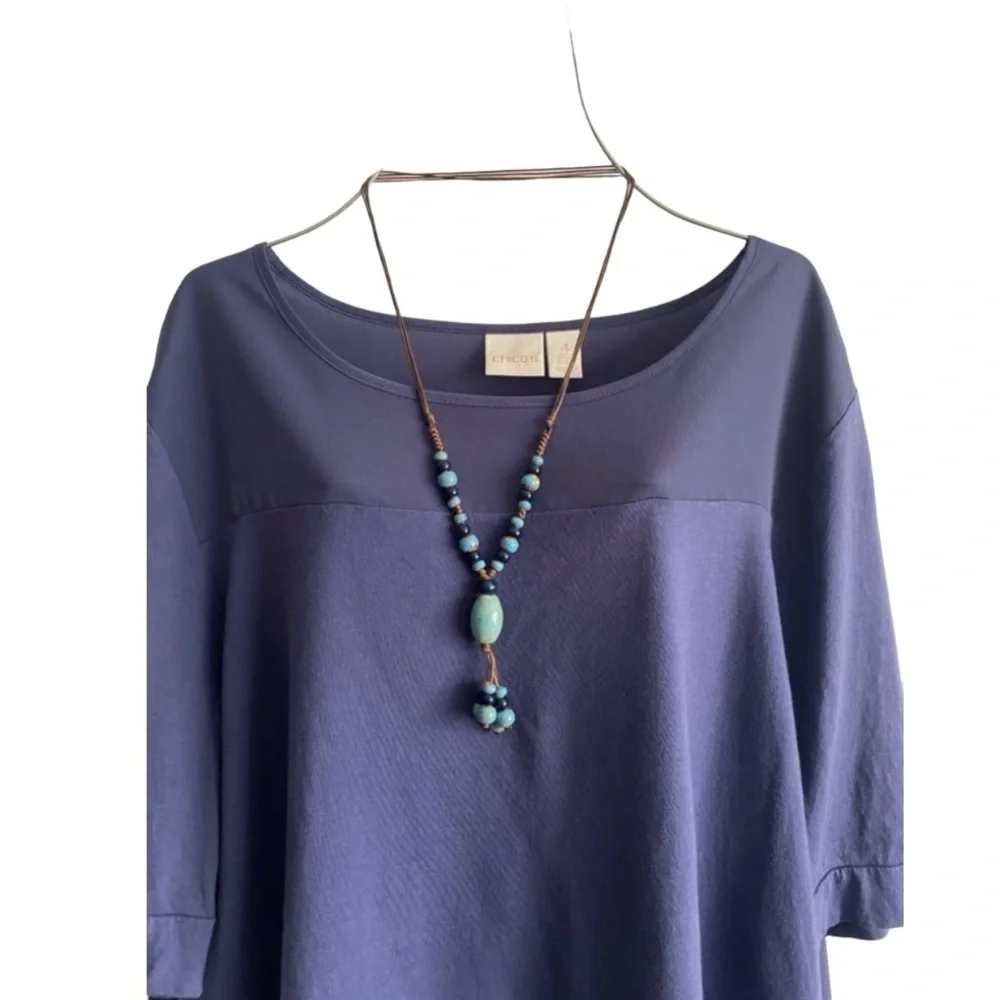 1pc Vintage Ethnic Style Boho Handwoven Ceramic Beaded Adjustable‎ Necklace